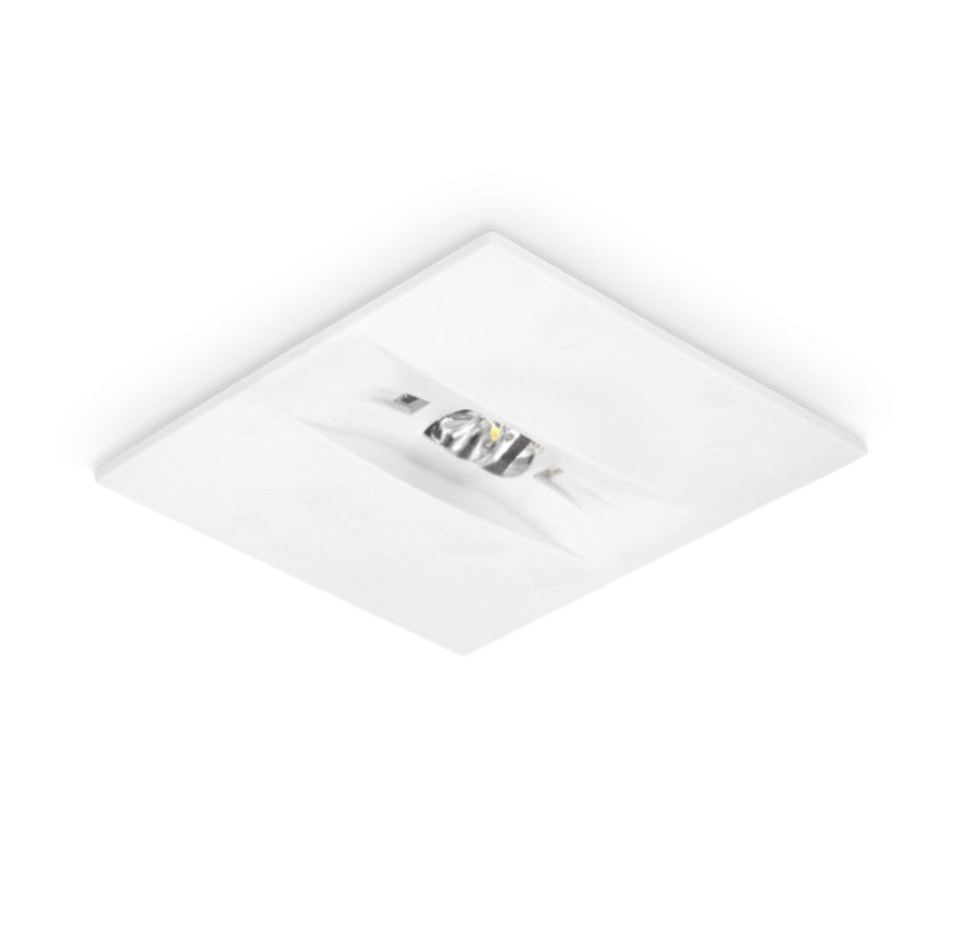 LED Sicherheitsleuchte OWA FL (Quadratisch) | Autotest | Deckeneinbau flach | Unauffälliges Design (Versch. Farben)